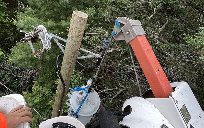 Électricien ligne électrique privée en Beauce.